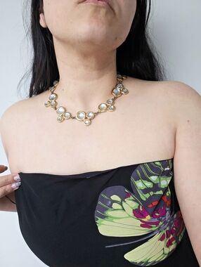 Biche De Bere French Bubble Glass Choker Necklace